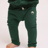 Stretch kinderbroek van bio katoen - Donkergroen